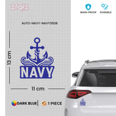 Compact Navy Anchor Sail Decal for Cars and Trucks